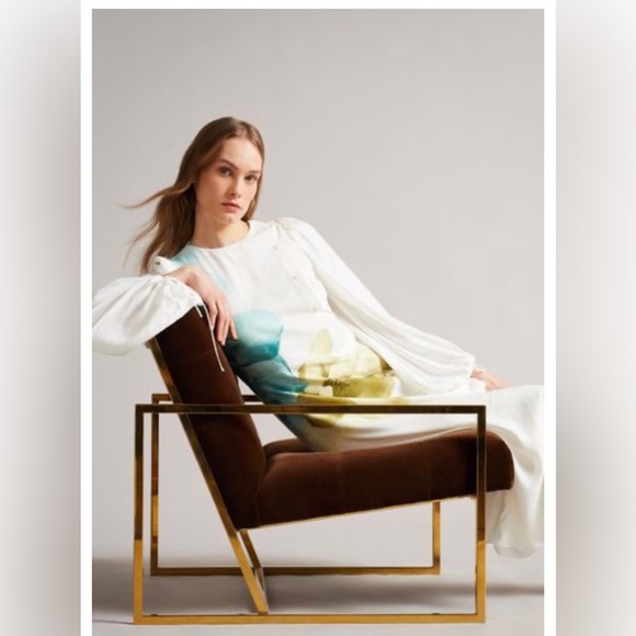 BNWT Ted Baker London Jordis Button Through Midi Dress, Brand Size 2 - Picture 10 of 11